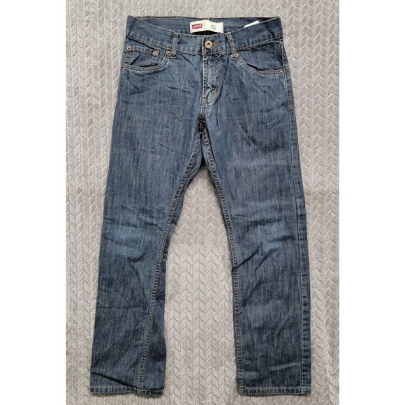 Boys Levis 513 Slim Fit‎ Straight Leg 14 Reg 27x27 Jeans Denim Blue Youth - Picture 1 of 8